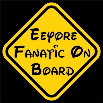 Eeyore Fanatic on Board Window Decal/Sticker 5.5"H   130539755031